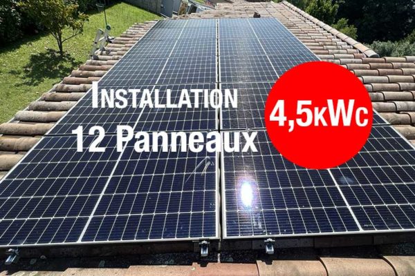 Installation de 12 panneaux photovoltaïques à Saint-Uze